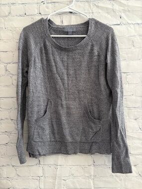 Barefoot Dreams Cozychic Lite Pullover Sweater Gray Size M